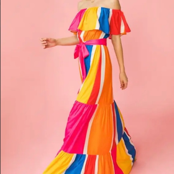 OFF THE SHOULDER MAXI DRESS - Picture 2 of 4